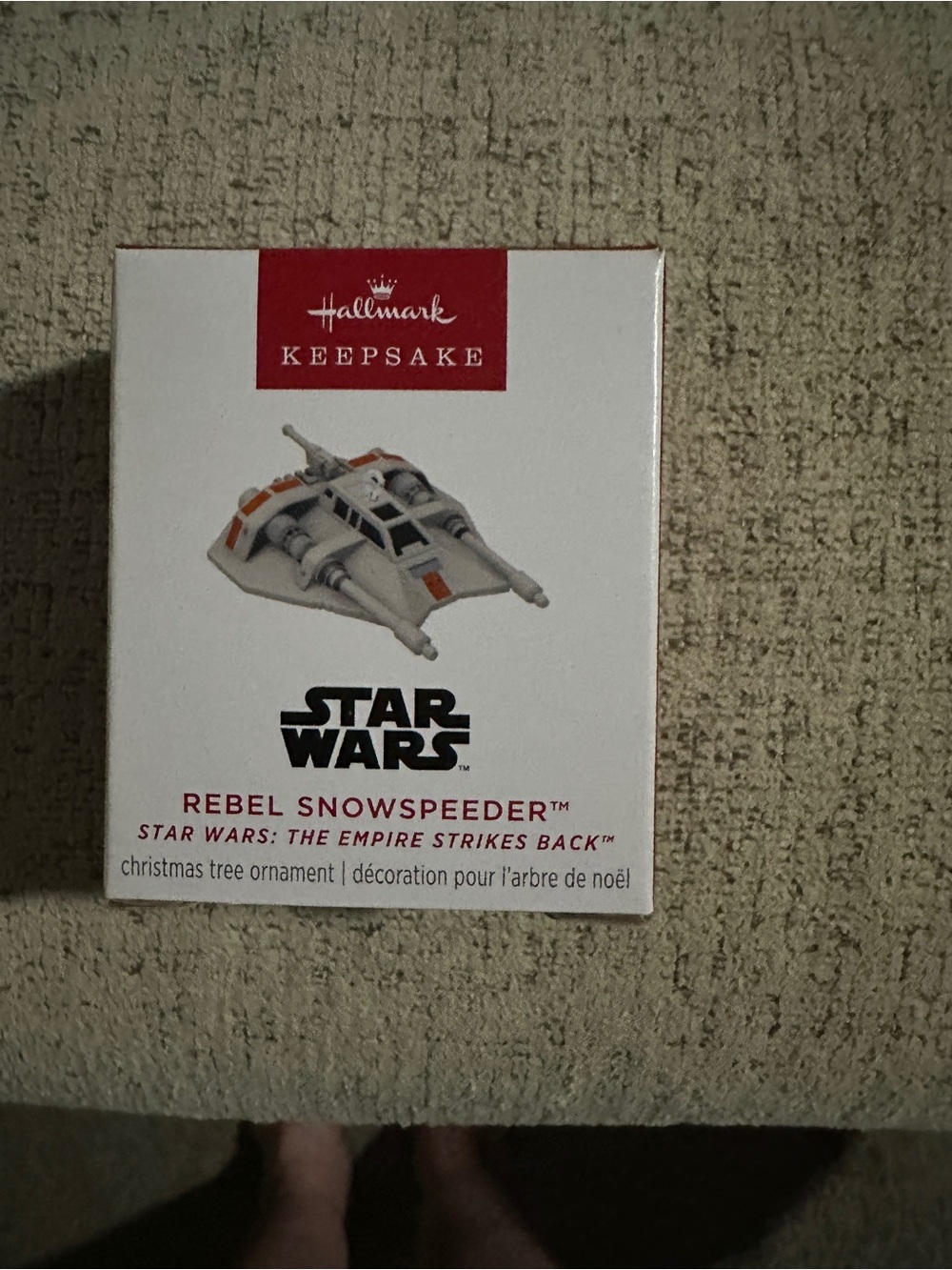 Hallmark Keepsake Star Wars Rebel Snowspeeder Ornament in White and Orange